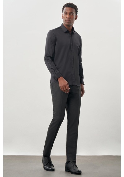 İmza Siyah Uzun Kollu Sert Yaka Cepsiz Pamuklu Likralı Klasik Slim Fit Dar Kesim Gömlek 1004245234 Siyah İmza Siyah Uzun Kollu Sert Yaka Cepsiz Pamuklu Likralı Klasik Slim Fit Dar Kesim Gömlek 1004245234 Siyah