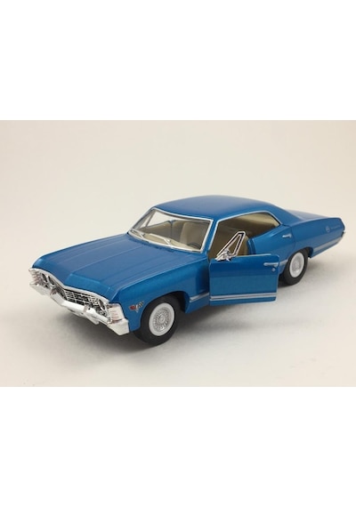 Kinsmart 1967 Chevrolet Impala 1:43 Mavi Çek Bırak Model Araba
