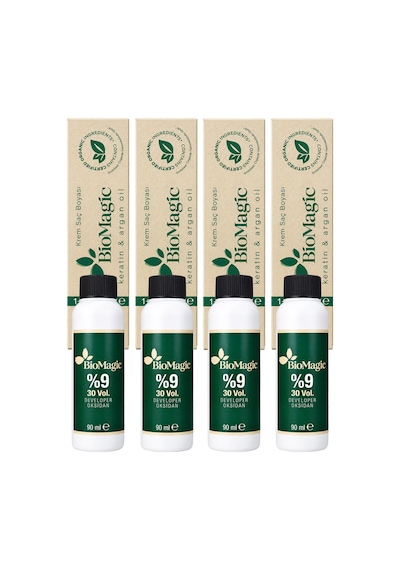 Biomagic Organik İçerikli Amonyaksız Saç Boyası 60 Ml. + Oksidan 90 Ml. 4'er Adet