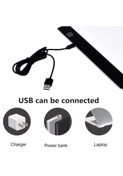 TechTic A4 Led Işıklı(3 Seviye) Çizim Kopyalama Animasyon Portre Dövme Grafik Çizim Tableti
