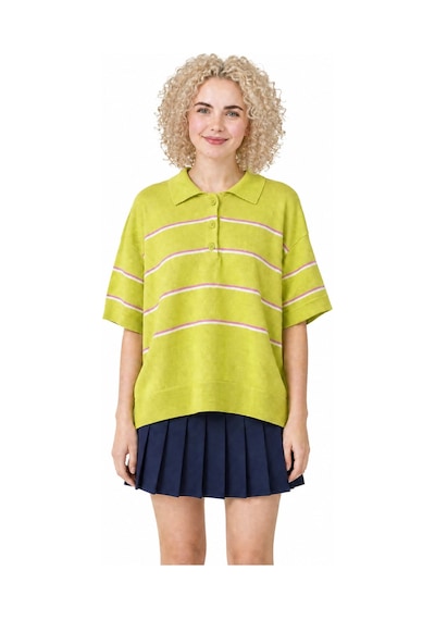 Maison Velora Kadın Yeşil Wardrobe Essentials Yazlık İplik Çizgili Polo Yaka Triko Bluz Yeşil 885107402 Yeşil Maison Velora Kadın Yeşil Wardrobe Essentials Yazlık İplik Çizgili Polo Yaka Triko Bluz Yeşil 885107402 Yeşil