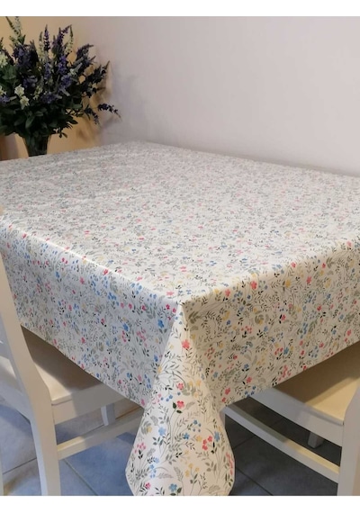 Elyaflı Pvc Muşamba - Desenli Silinebilir Masa Örtüsü 02mrl207a Renkli