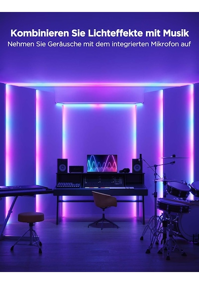 Govee Rgbıc Profilli Led Şerit, Alexa Ve Google Assistant İle Uyumlu 5m Led Şerit, 64 Sahne Modu, App Kontrolü, Müzik Senkronizasyonu, Oturma Odası, Yatak Odası, Süpürgelikler, Dolap İçin Lamba Siyah Govee Rgbıc Profilli Led Şerit, Alexa Ve Google Assistant İle Uyumlu 5m Led Şerit, 64 Sahne Modu, App Kontrolü, Müzik Senkronizasyonu, Oturma Odası, Yatak Odası, Süpürgelikler, Dolap İçin Lamba Siyah