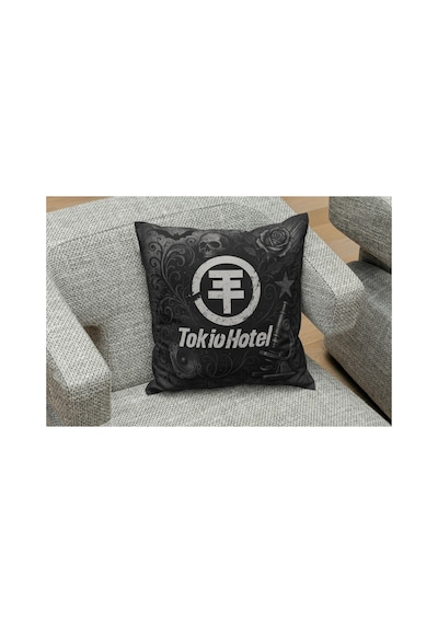Owl Bag Tokio Hotel Skull And Rose Desenli Tasarım Kare B0ş Yastık Kılıfı Çok Renkli