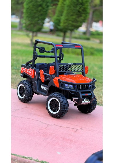 Utv X Alpha 24 Volt 4 Çekerli 800 Watt Akülü Araba Eva Teker Turuncu
