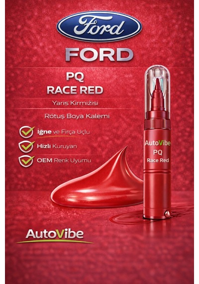 Ford Rötuş Boya Kalemi Pq Race Red 2si1arada Çizik Giderici