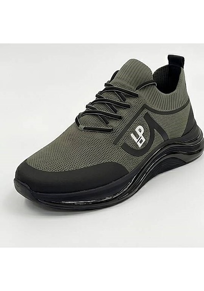 Daytex 1112 Erkek Siyah Triko Knit İthal Taban Sneaker Haki