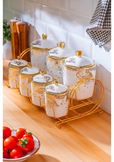 Acar Cordova 8 Parça Baharat Kavanoz Seti Gold