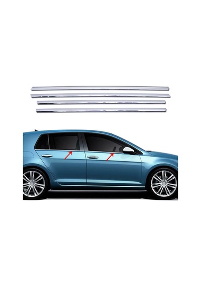 Vw Golf 7 Krom Cam Alt Çıta 4 Kapı P.çelik 2012-2019 Arası