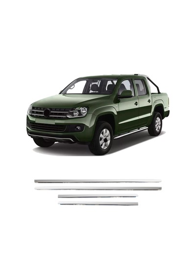 Volkswagen Amarok Uyumlu 2010 Ve Üzeri Krom Cam Çıtası Paslanmaz Çelik