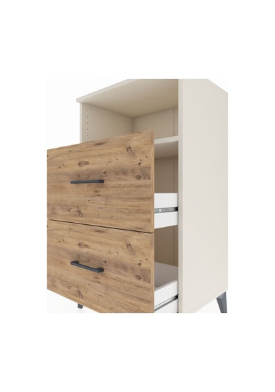 Hyperion Komodin Tek Raflı 2 Çekmeceli 60x44x106 Aytaşı-çam Aytaşı
