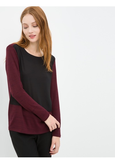 Koton Color Block Jumper Şarap 6kak12089ck Kırmızı