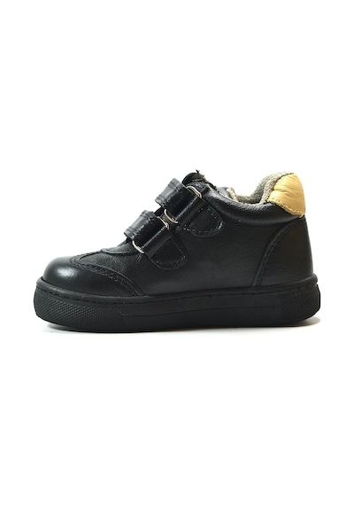 Onlo Ayakkabı S.260 Deri Siyah Sarı Ortopedik Erkek Bebek Sneaker Siyah - Sarı