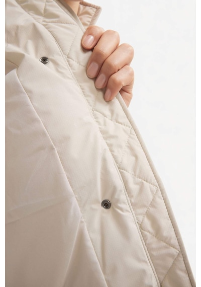 Defacto Su Geçirmez Oversize Fit Çıtçıtlı Şişme Bej Kadın Mont E9266ax/bg779 Bej
