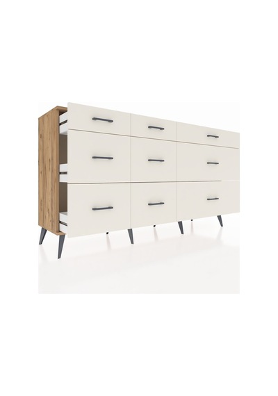 Hyperion Konsol 9 Çekmeceli 176x44x99 Çam-çam/aytaşı Atlas Çam - Atlas Çam