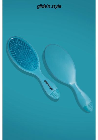 Glide'n Style Groom Islak ve Kuru Saç Açma Tarama Fırçası Mavi GS-242