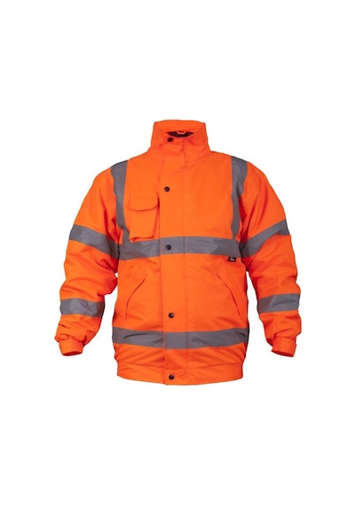 Reflektörlü 300d Oxford Bomber Mont Turuncu Sarı