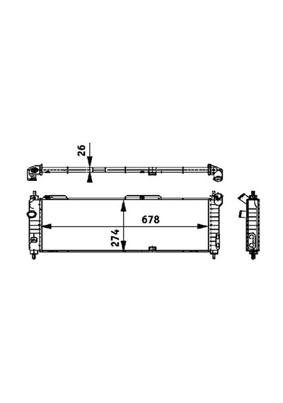 Mahle Cr355000s Radyatör Combo-corsa-corsa B-tıgra Al/pl/mek 680x273x26 52459323-1300152-1300153-52459322
