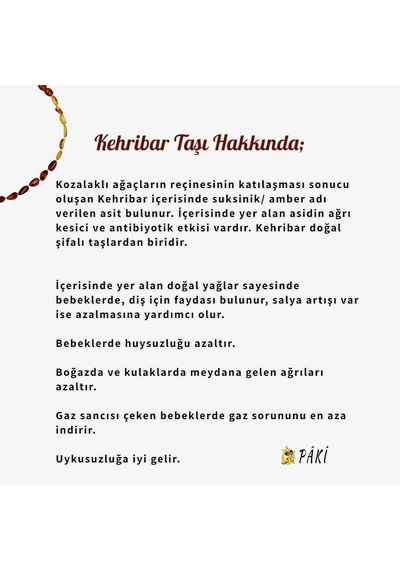 Kehribar Kolye 1 Adet Renk Seçenekleri Var Çok Renkli