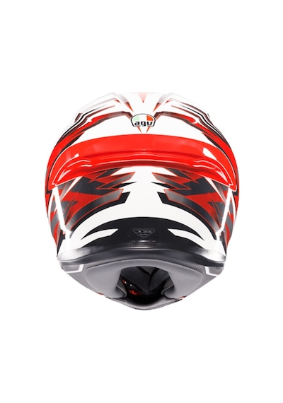 Agv K6 S Reeval White Red Grey Kapalı Kask Kırmızı - Beyaz