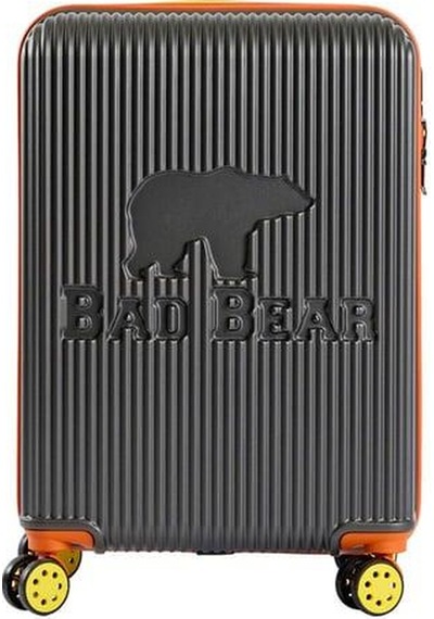 Bad Bear Logo Suitcase 23.01.80.002kg Koyu Gri Orta Boy Tekerlekli Abs Valiz 64 Lt. Koyu Gri