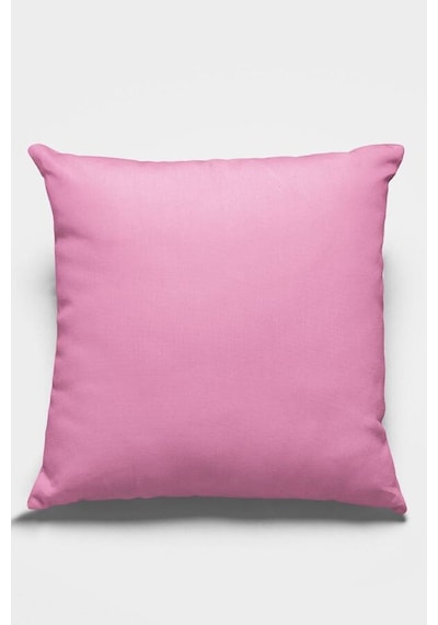 Pembe Tek Renk 4'lü Set Çift Taraflı Kırlent Kılıfı 4krl014n11