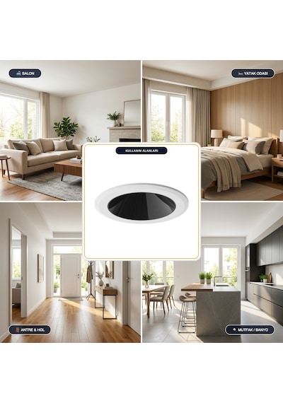 Jupıter 3000k Gün Işığı 3w Beyaz/siyah Led Spot - Ls451-b