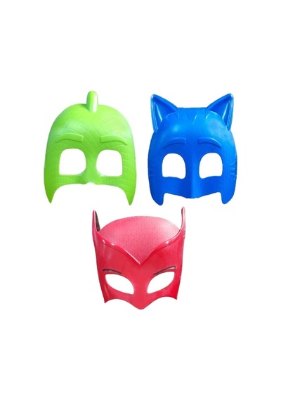 Pijamaskeliler 3'lü Figür Maske Seti Eğlence Kostüm Maskesi Çocuk Maske Diğer