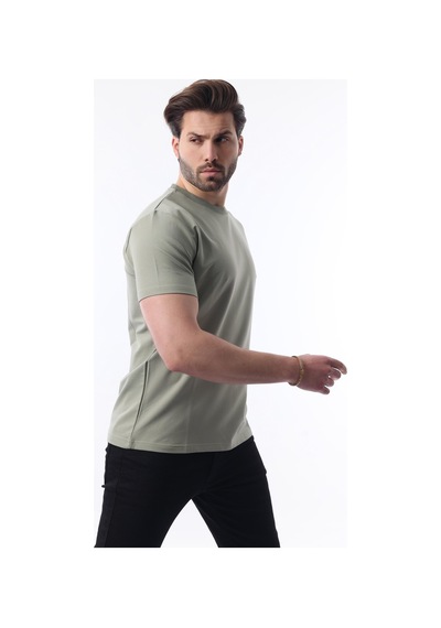 Madmext Mint Yeşili Bisiklet Yaka Basic Kısa Kollu Tişört 7042 Mint Yeşili