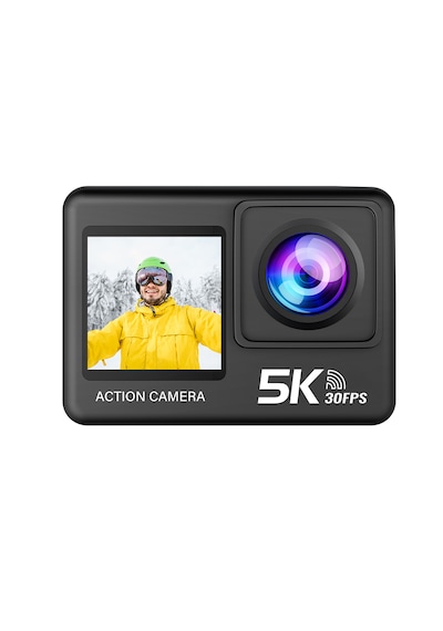 İdragon At-s81tr 5k Aksiyon Kamera 4k 60fps Wifi Çift Ekran 48mp Eıs Stabilizasyon Su Geçirmez Spor Kamera Siyah