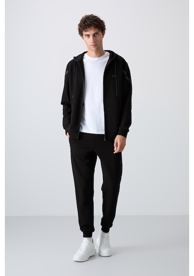 Tommy Life Siyah Pamuklu Kalın Yumuşak Dokulu Comfort Fit Baskılı Erkek Eşofman Takım - 85236 Siyah Tommy Life Siyah Pamuklu Kalın Yumuşak Dokulu Comfort Fit Baskılı Erkek Eşofman Takım - 85236 Siyah