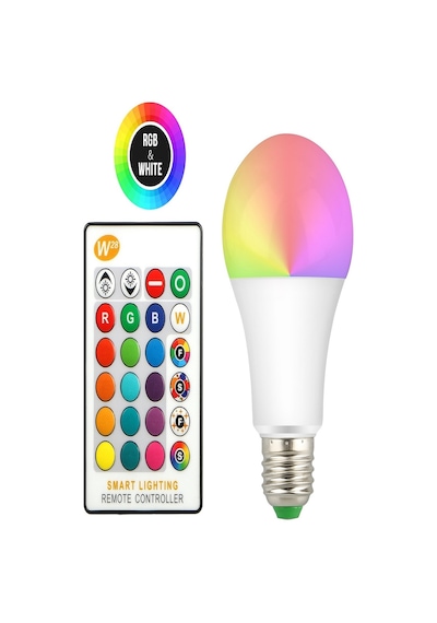 Calido Rgb 10 Wat Led Uzaktan Kumandalı Renkli Foksiyonlu Renkli Ampul Lümen E27 Duy Işık Beyaz