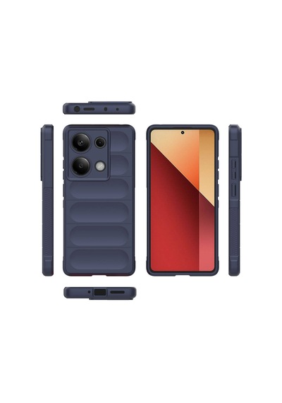 Xiaomi Redmi Note 13 Pro 4g Kılıf Kamera Korumalı Esnek Silikon Parmak Şeritli Pazarplus Koyu Yeşil
