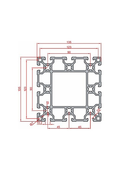 Doğuş Kalıp 135x135 Ağır Sigma Profil