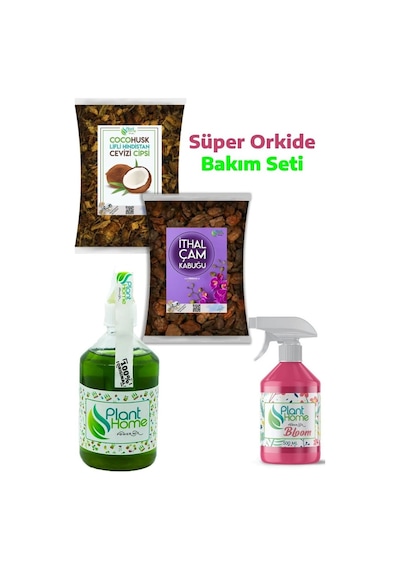 Orkide Toprağı - Orkide Kurtaran Orkide Besini Avantaj Seti 1 Litre Ithal Çam 1 Litre Coco Cips 1 L