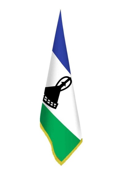 Lesotho Bayrağı - Ofis-makam-toplantı Odaları - Saçaklı Makam Bayrağı 1