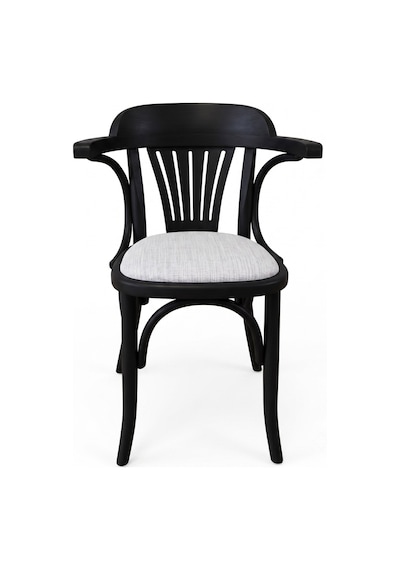 Thonet Kolçaklı Klasik Ahşap Sandalye Siyah