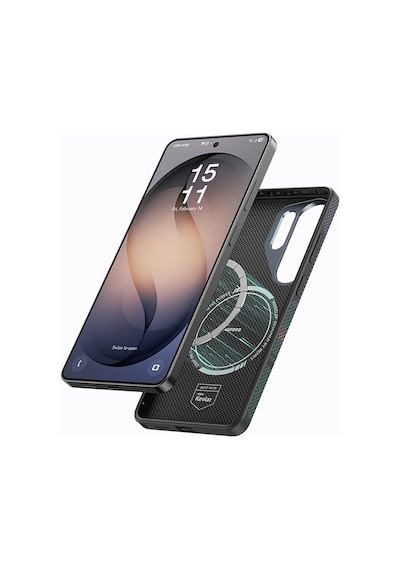 Galaxy Uyumlu S26 Ultra Uyumlu Kılıf M-safe Özellikli Karbon Fiber Benks Aurora Armorpro Kevlar Kapak Yeşil Yeşil