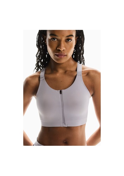 On Endurance Bra Zip Yüksek Destekli Ön Fermuarlı Spor Sütyeni Lila