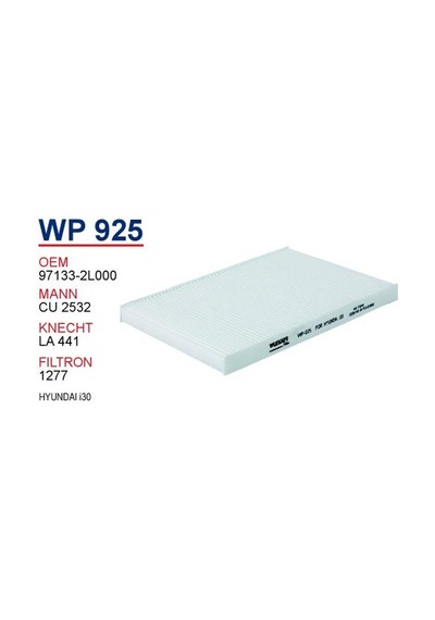 Wp 925 Hyundai İ30 07-12 97133-2l000 Polen Filtresi