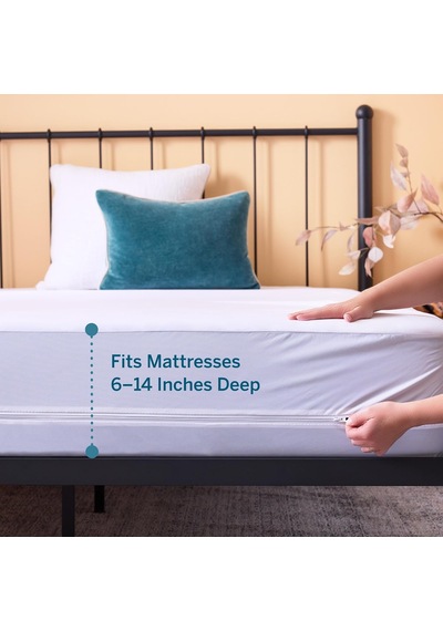 Lexroo Encasement Mattress Protector - Queen/white Çok Renkli