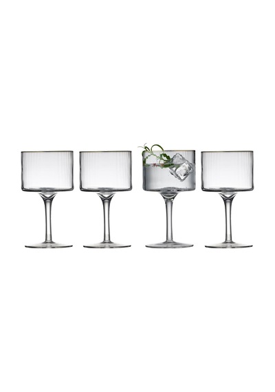 4'lü Set Cin &amp Tonik Cam 32 Cl Palermo Gold Genel