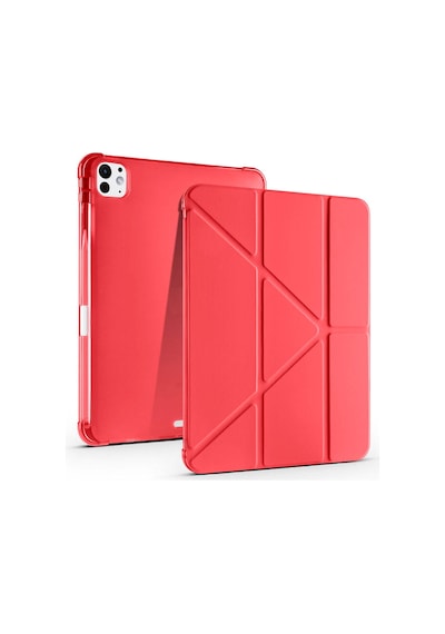 Apple Uyumlu iPad Pro 11 2024 Kılıf Tri Folding Kalem Bölmeli Standlı Kılıf