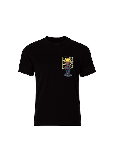 Relax - Rahat Sevimli Ayıcık Baskılı Özel Tasarım Unisex SIYAH