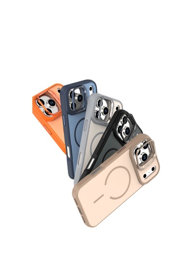 Apple Uyumlu iPhone 17 Pro Max  Flexa Magsafe Kapak Şeffaf Darbe Emici İnce Premium Kılıf Gold