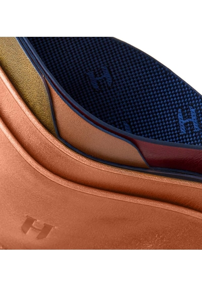 Helmbrook London Elton Erkek Taba Plus Color Deri İnce Tasarım Çok Bölmeli Rfid Korumalı Kartlık Taba