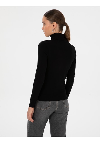 Pierre Cardin Kadın Siyah Kazak /triko 50315747-vr046 Siyah