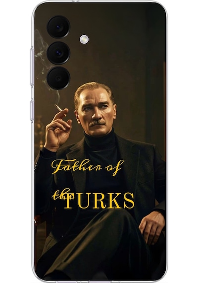 Samsung Galaxy A37 Uyumlu Atatürk Father Of The Turks Baskılı Silikon Kılıf Renkli