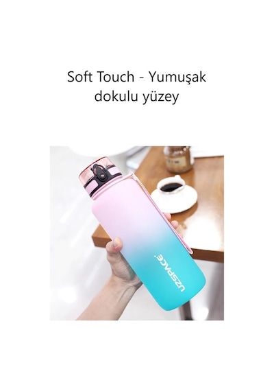 Uzspace Tritan Su Matarası 1500Ml VGN3056 Pembe Turkuaz