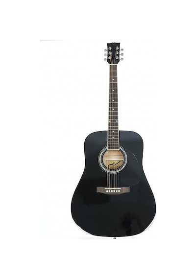 Almira F650n-bk Siyah Akustik Gitar Mat Siyah Sap Parlak Gövde